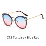 Ralferty Women's Sunglasses Cat Eye zonnebril dames Retro Shades for Women Sunglases Luxury Lady Sun Glass F95536