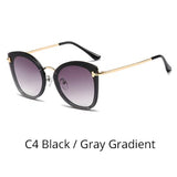 Ralferty Women's Sunglasses Cat Eye zonnebril dames Retro Shades for Women Sunglases Luxury Lady Sun Glass F95536