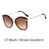 Ralferty Women's Sunglasses Cat Eye zonnebril dames Retro Shades for Women Sunglases Luxury Lady Sun Glass F95536